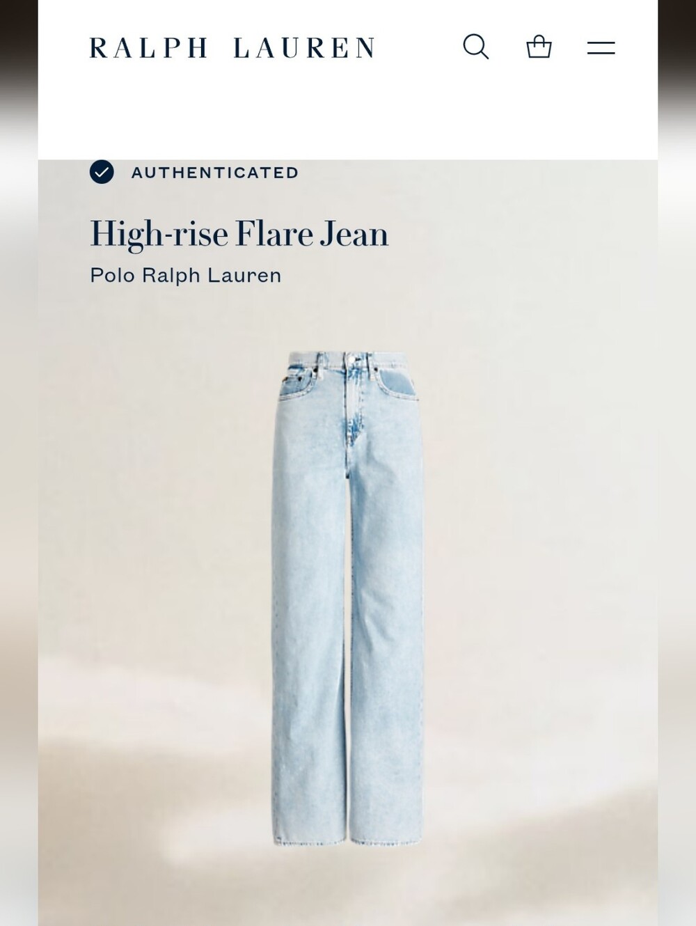 Polo Ralph Lauren High-Rise Flare Jeans – Size 30
